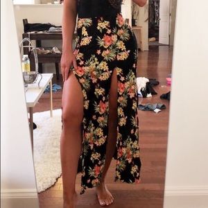 Floral maxi skirt
